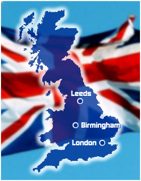 Transport-Routen England / UK